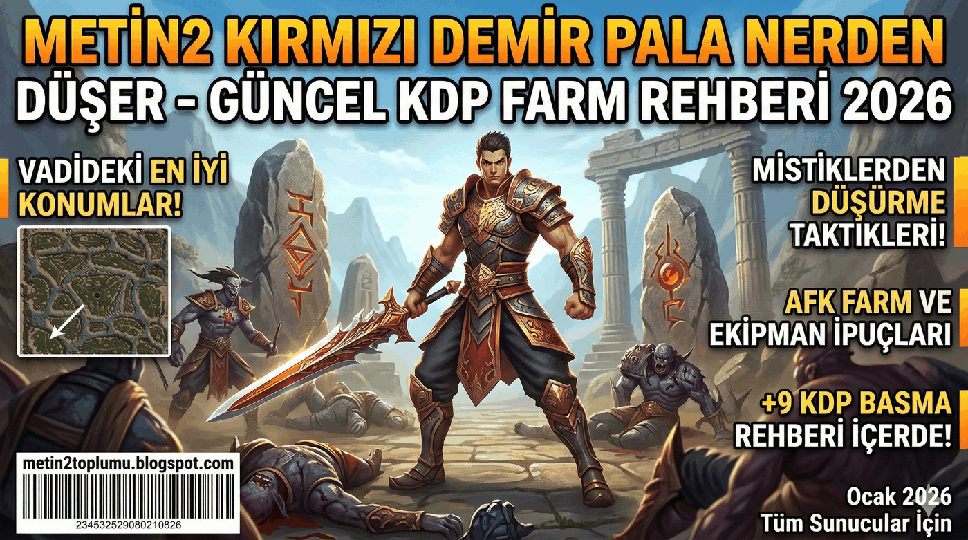 Metin2 KDP Nerden Düşer? Kırmızı Demir Pala (KDP) Rehberi