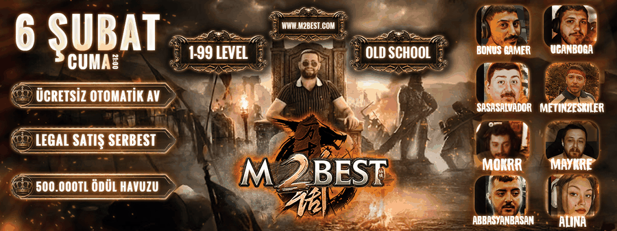 M2Best 1-99 OldSchool PVP tanıtım banner