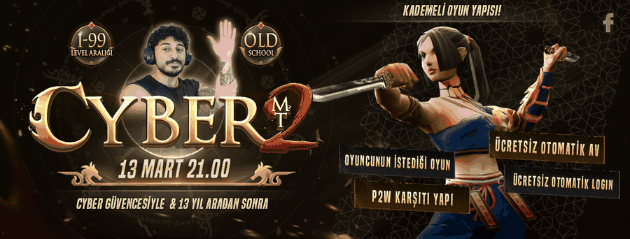 Cyber2 1-99 OldSchool PvP SERVER tanıtım banner
