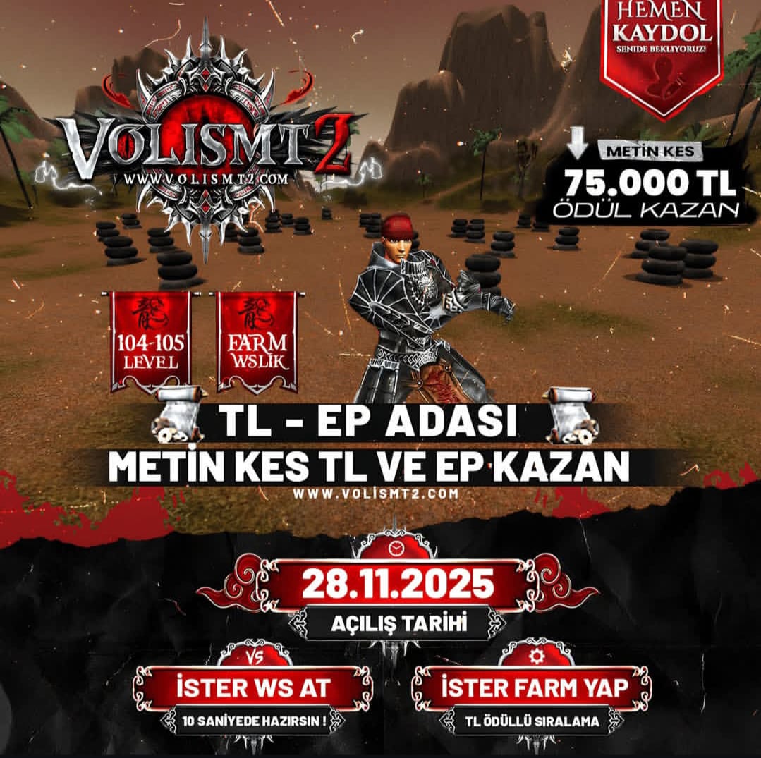 VolisMt2 98-99 Metin2 PvP SERVER tanıtım banner